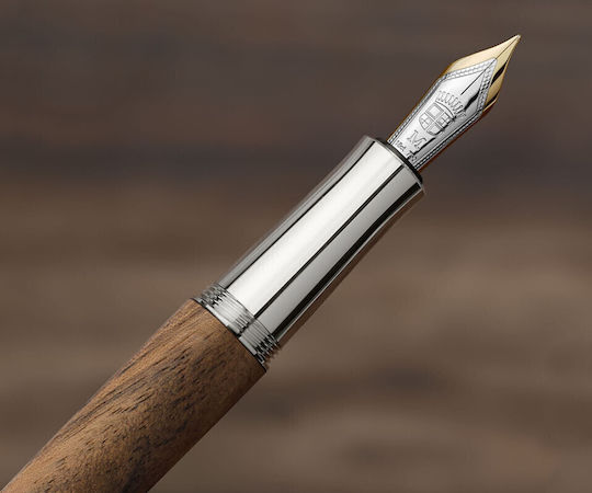 Faber-Castell Πένα Γραφής Medium Ξύλινη με Μαύρο Μελάνι