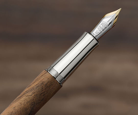 Faber-Castell Πένα Γραφής Medium Ξύλινη με Μαύρο Μελάνι