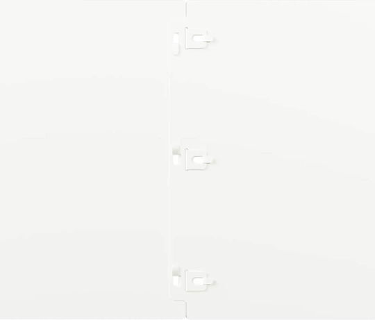 vidaXL Metal Garden Hedge in White Color 1.03m x 25cm 20 Pieces