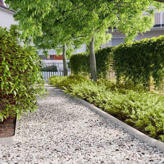 vidaXL Gardă Viu De Grădină În Culoare Argintie 1.03m x 10cm 50 Bucăți