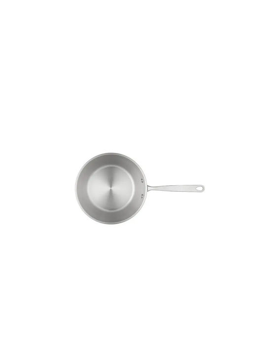 Stellar Eclipse Deep Frying Pan Stainless Steel Aluminum 24 Cm Silver