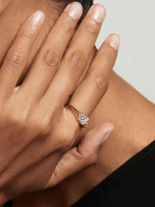 P D Paola Damen Silber Vergoldetes Ring