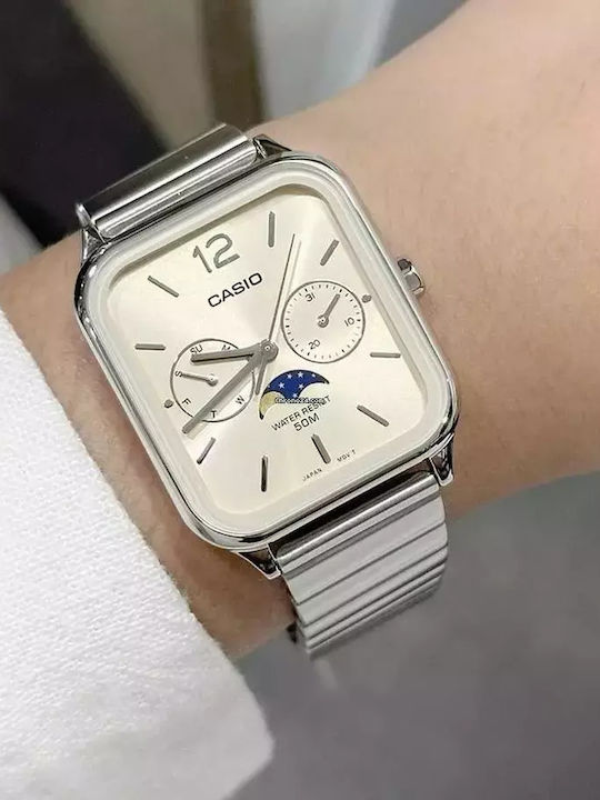 Casio Ρολόι Μπαταρίας με Μεταλλικό Μπρασελέ