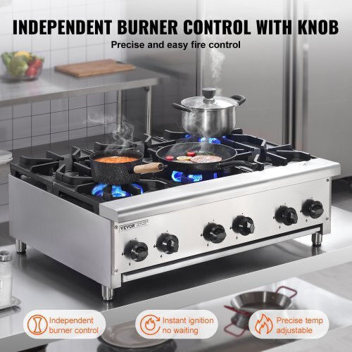 Vevor Natural Gas Cooktop Sextuple