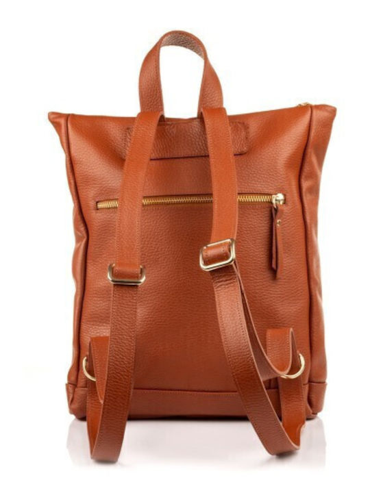 Leder Damentasche Rucksack Tabac Braun