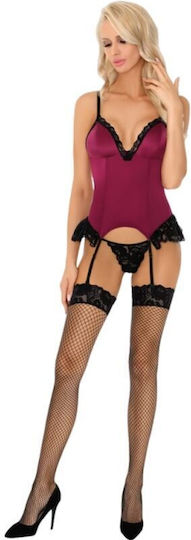 Livco Corsetti Fashion Agrafena Cf 90436 Corset + Thong Burgundy Κωδικός Προϊόντος D-242315