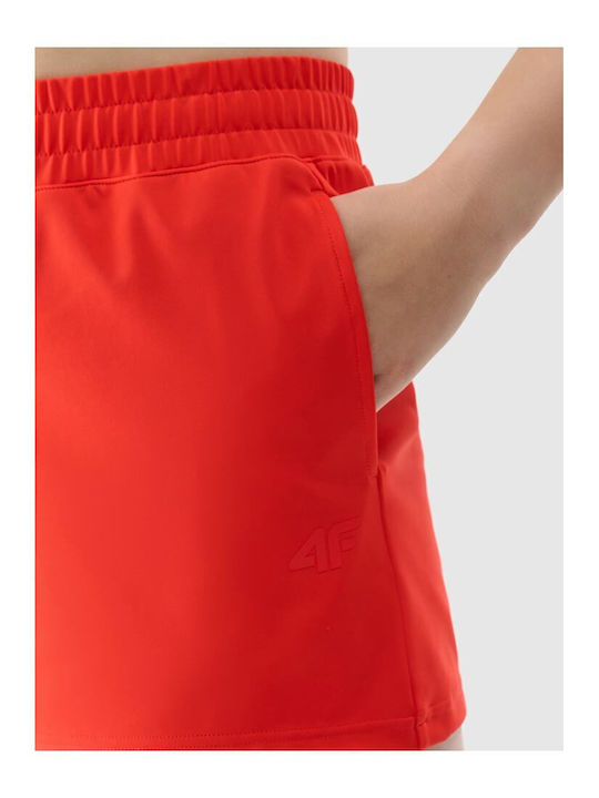 Functional Women's High-waisted Shorts Red