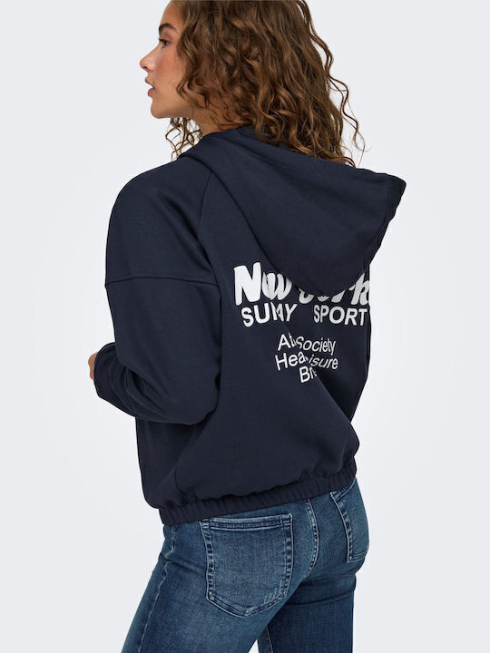 Damen Sweatshirtjacke Kapuzen Dark Blue