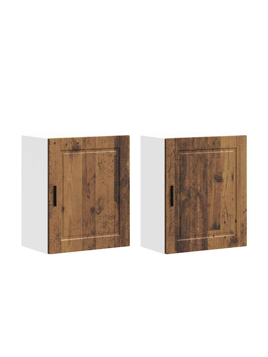 Vidaxl Kitchen Wall Cabinets 2 Pcs Porto Old Wood 50x31x60cm Brown