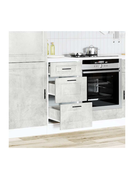 Vidaxl Kitchen Base Cabinet Porto Concrete Gray Engineered Wood