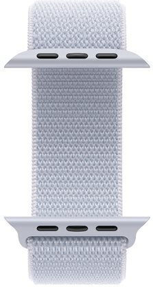 Apple Watch Series 10 Aluminium 46mm Waterproof with Heart Rate Monitor (Silver with Blue Cloud Sport Loop)