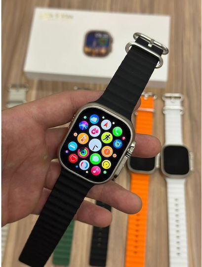 Ultra 9 Max Smartwatch mit Pulsmesser (Schwarz)