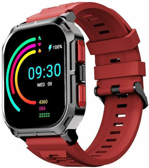 HiFuture FutureFit Ultra 3 Smartwatch με Παλμογράφο (Κόκκινο)