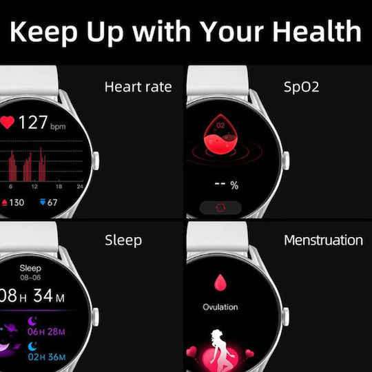 QCY GT S3 Smartwatch with Heart Rate Monitor (Gray)
