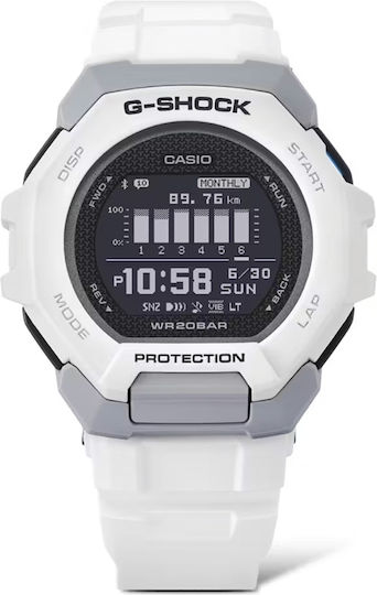 Casio G-Shock GBD-300-7 49mm Smartwatch Waterproof Alb