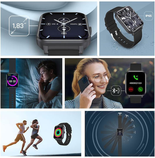 MyPhone Classic 2 Smartwatch με Παλμογράφο (Μαύρο)