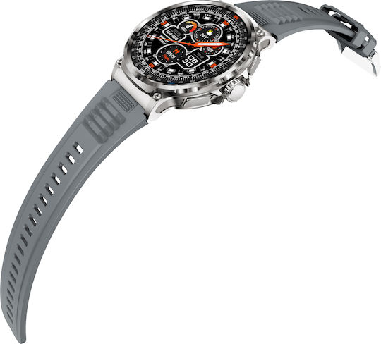 Colmi V69 Aluminium 53mm Smartwatch mit Herzfrequenzsensoren (Silber - Große)