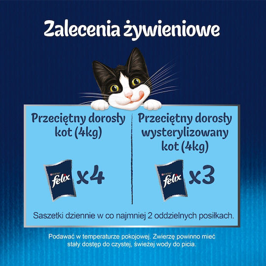 Felix Wet Food for Cats in Pouches with Lamb and Turkey 12x85gr