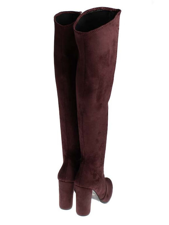 Leather Women's Boots Burgundy