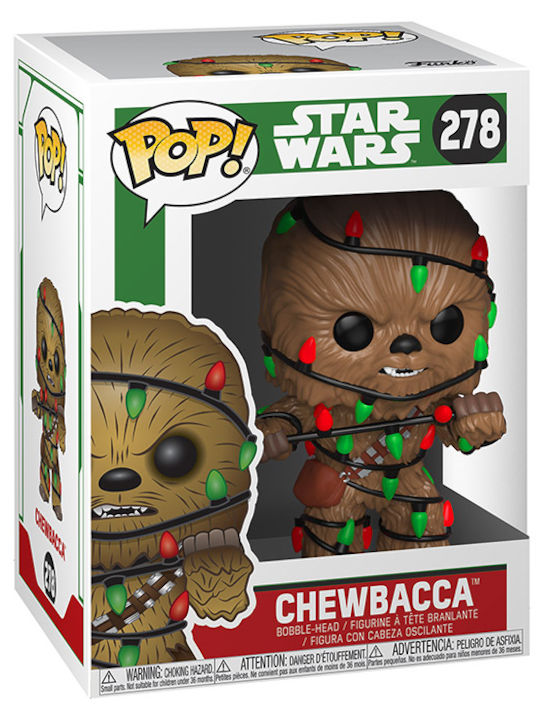 Funko Pop! Filme: Star Wars - Chewbaca cu lumini (sărbători) 278 Bobble-Head