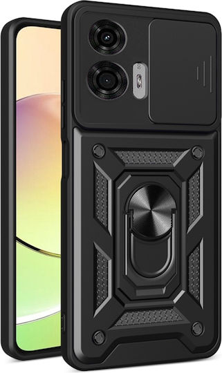 Techsuit Camshield Umschlag Rückseite Kunststoff / Silikon Schwarz (Motorola Moto G24 Leistung)