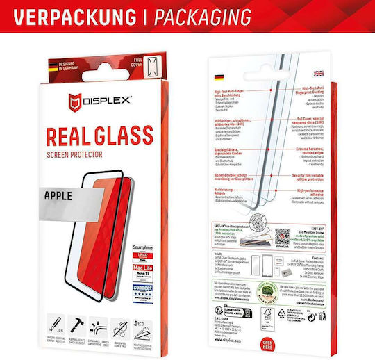 Displex Full Face Tempered Glass Μαύρο (iPhone 15 Plus / 16 Plus)