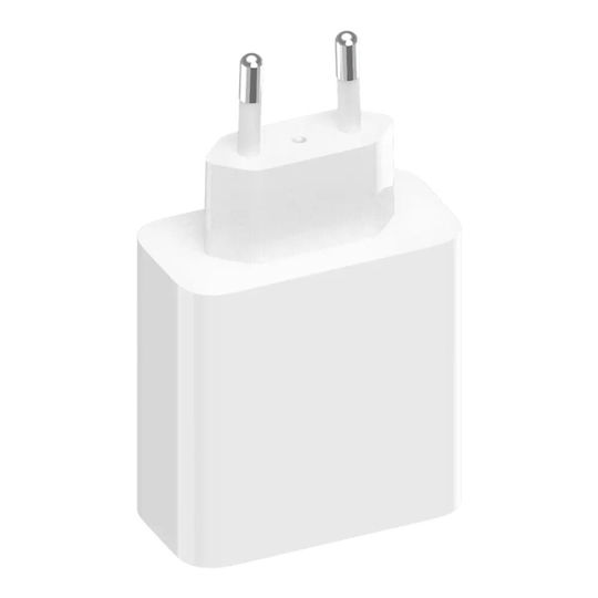 Xiaomi GaN с USB-A порт и 2 USB-C порта и кабел USB-C - USB-C 67W Бял (2C1A)