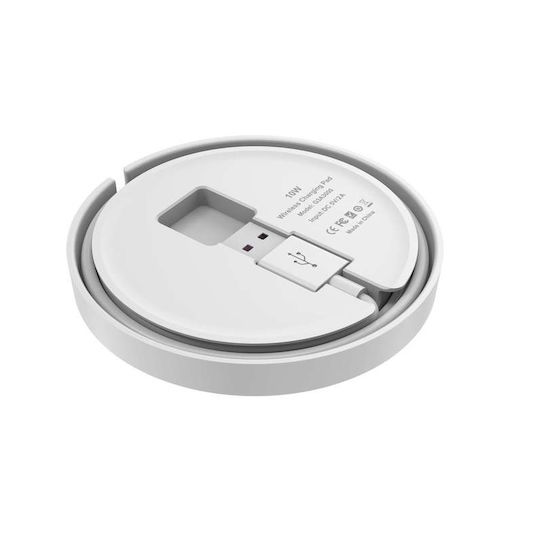 Budi Wireless Charger (Qi Pad) 10W Whites (BDG3A3000)