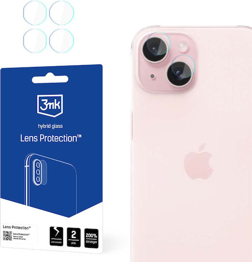 3MK Iphone Camera Protection Tempered Glass Transparent for the iPhone 15 Plus