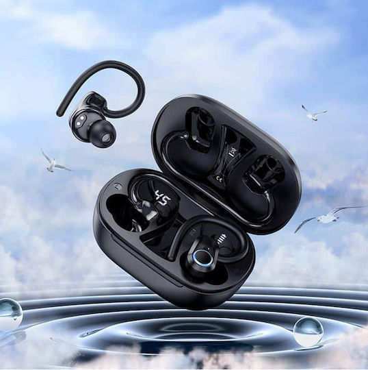 Hoco EQ8 In-ear Bluetooth Handsfree Ακουστικά με Θήκη Φόρτισης Μαύρα
