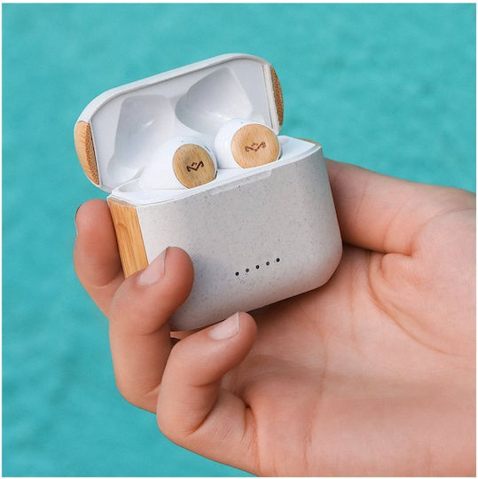 The House Of Marley Rebel Earbud Bluetooth Handsfree Ακουστικά με Θήκη Φόρτισης Cream