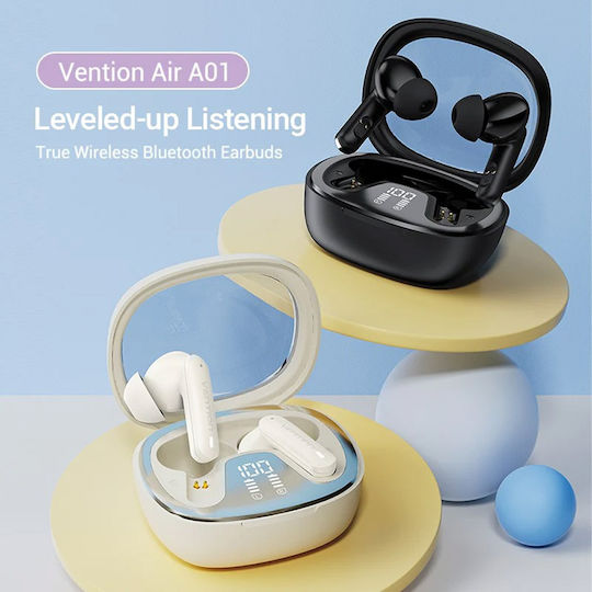 Vention AIR A01 In-Ear Bluetooth-Freisprecheinrichtung Kopfhörer mit Schweißresistenz und Ladeetui Schwarz