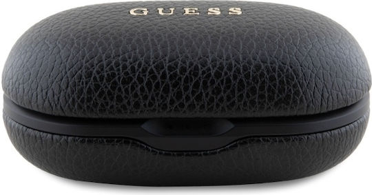 Guess PU Grained ENC In-ear Bluetooth Handsfree Earphones with Charging Case Black