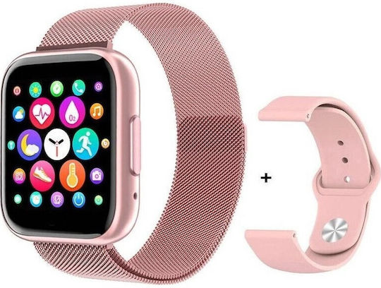 T99 Pro Smartwatch με Παλμογράφο (Ροζ)