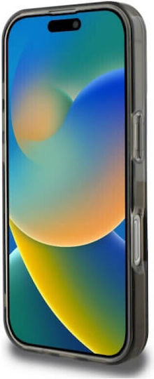 Guess Iml Glitter Umschlag Rückseite Kunststoff / Silikon Schwarz (iPhone 17 Pro Max / iPhone 17 Pro / iPhone 16 Pro Max)