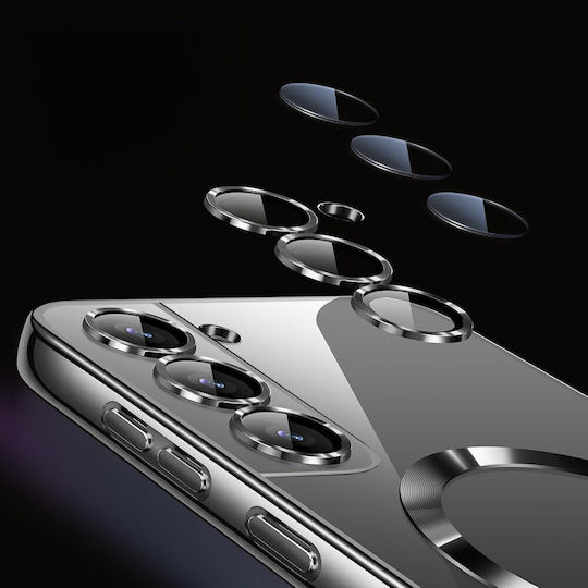 Carcasă Electro Magsafe pentru Samsung Galaxy S21 Fe Negru + Sticlă de Protecție Ecran