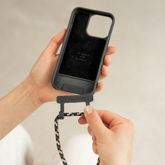 Woodcessories Задна корица с Каишка Черен (iPhone 14 Pro)