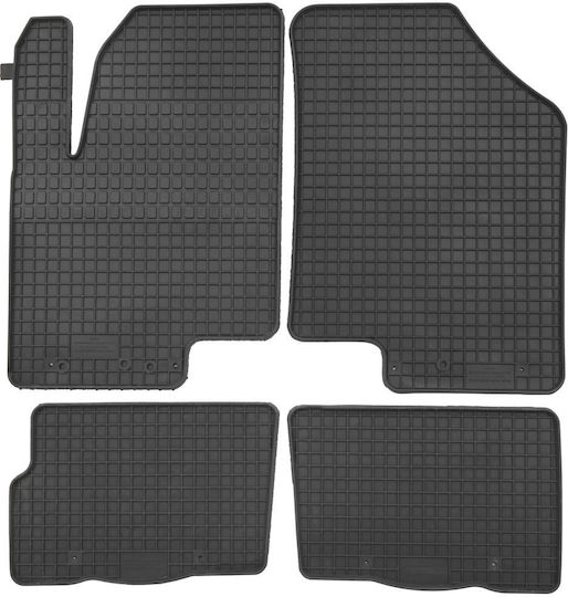 Petex Set of Front and Rear Mats 4pcs for Kia Soul 2008-2013 Black