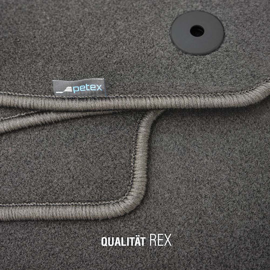 Petex Set of Front and Rear Mats 3pcs for Peugeot Partner / Rifter 2019 Black