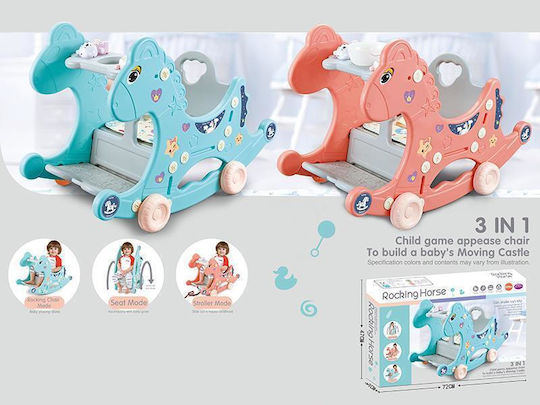 Fabric Rocking Toy Horse Blue