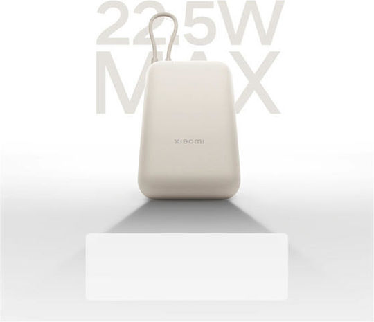 Xiaomi BHR9072GL Integrated Type-C Power Bank 10000mAh 22.5W με Θύρα USB-A και Θύρα USB-C Μπεζ