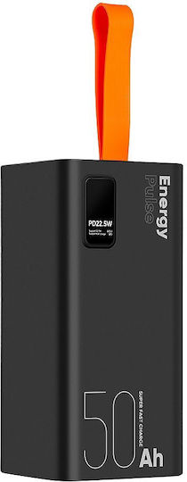 Obal:Me EnergyPulse Power Bank 50000mAh 22.5W με 2 Θύρες USB-A Μαύρο