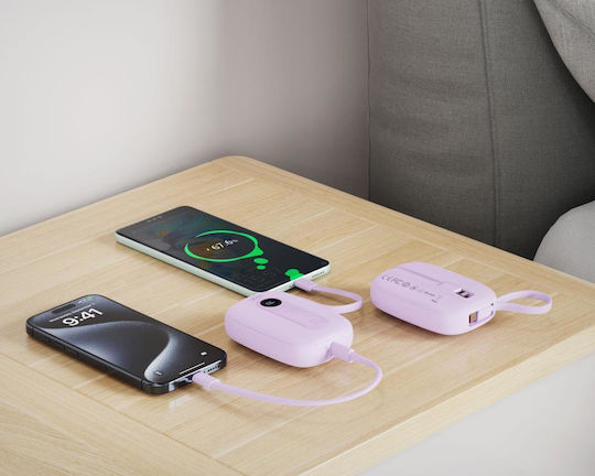 XO PR246 Power Bank 10000mAh 20W Power Delivery Μωβ
