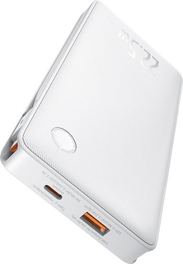 Baseus Airpow Air Lite Power Bank 10000mAh 22.5W With USB-A Output Port And USB-C Output Port Power Delivery Quick Charge White