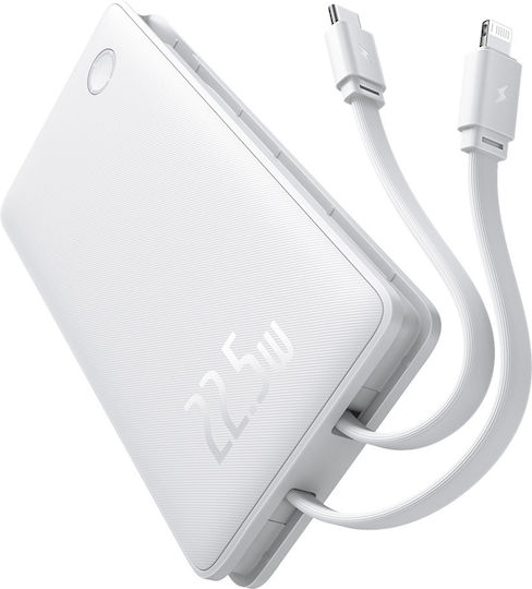 Baseus Airpow Air Lite Power Bank 10000mAh 22.5W With USB-A Output Port And USB-C Output Port Power Delivery Quick Charge White
