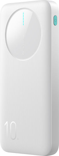 Joyroom JR-PBF12 Power Bank 10000mAh 12W με 2 Θύρες USB-A και Θύρα USB-C Λευκό