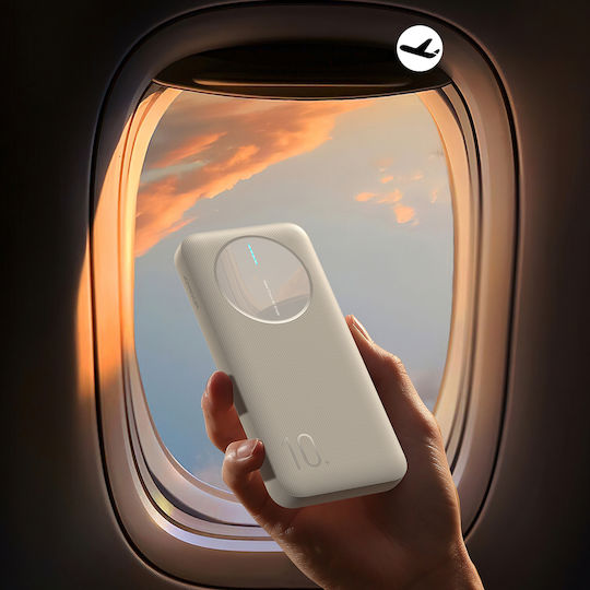 Joyroom JR-PBF12 Power Bank 10000mAh 12W με 2 Θύρες USB-A και Θύρα USB-C Λευκό