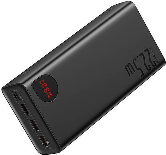 Baseus Adaman Baterie Externă 40000mAh 22.5W Cu 3 Porturi De Ieșire USB-A Și Port USB-C Power Delivery Încărcare Rapidă Neagră