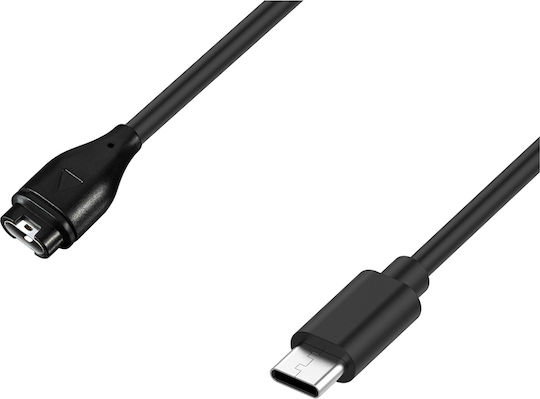 Techsuit Smartwatch Wireless Charging Cable Tgc2 Garmin Fenix 5/5 Plus 6 6x 7x Vivoactive 3/5 Usb-c 5w 1m Black