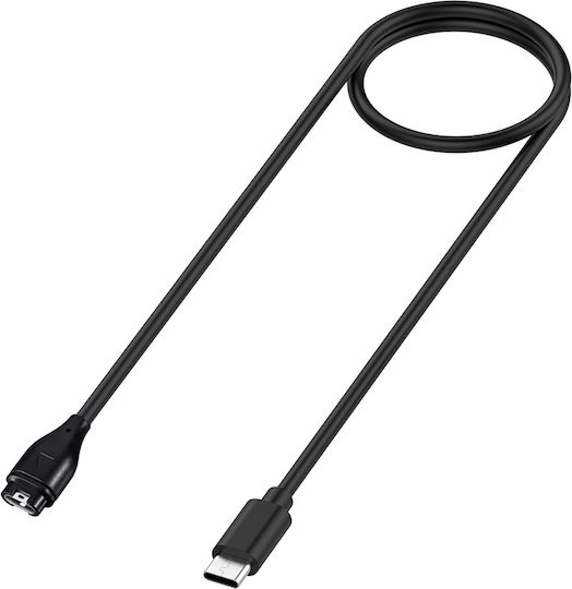Techsuit Smartwatch Wireless Charging Cable Tgc2 Garmin Fenix 5/5 Plus 6 6x 7x Vivoactive 3/5 Usb-c 5w 1m Black